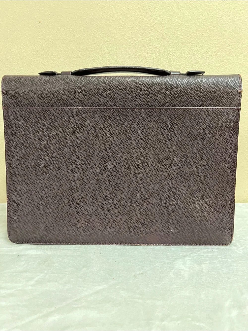 AUTH LOUIS VUITTON SERVIETTE KOURAD TAIGA BRIEFCASE